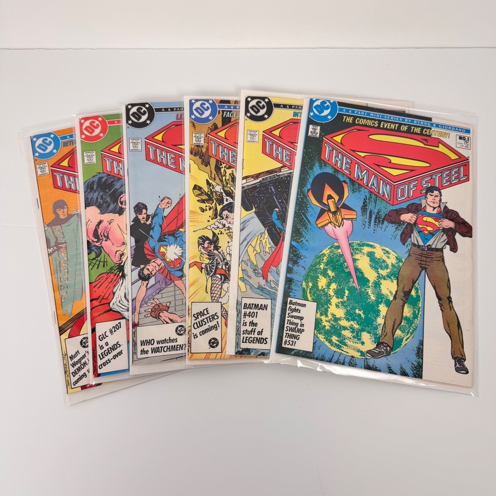 DC Comics The Man of Steel 1-6 Set Superman Batman Byrne 1986